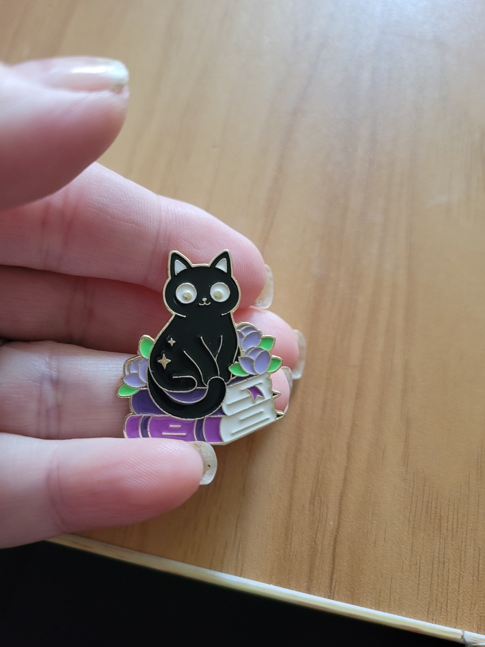 👻BUY 1 GET 1 FREE👻Black Cat Enamel Brooch with Purple and Green Accents